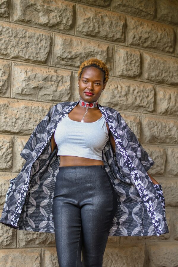 Monochrome Patterned Cape