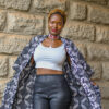 Monochrome Patterned Cape - Image 4
