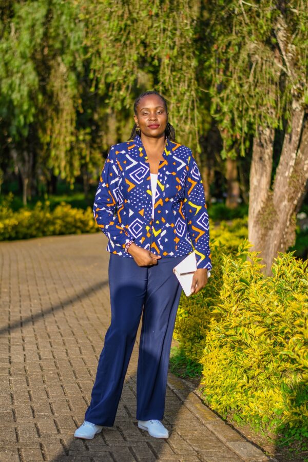 Geometric Print Blazer