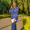 Geometric Print Blazer - Image 2