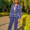 Geometric Print Blazer - Image 3