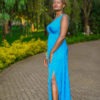 Blue Flowy Maxi Dress - Image 2