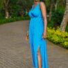 Blue Flowy Maxi Dress - Image 3