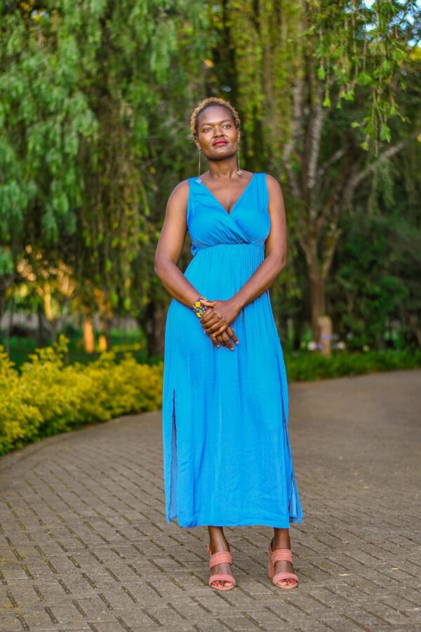 Blue Flowy Maxi Dress