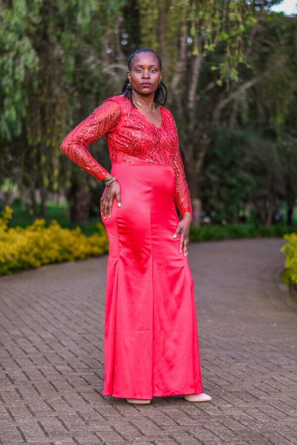 Scarlet Beaded Gown
