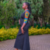 Black Kitenge Sleeved Dress - Image 5