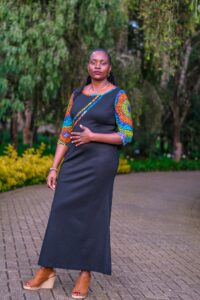 Black Kitenge Sleeved Dress