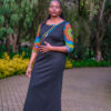 Black Kitenge Sleeved Dress - Image 4