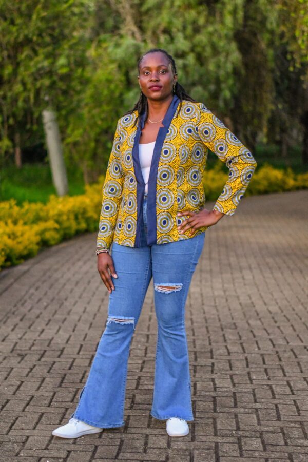 Kitenge Print Blazer