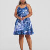 Blue Abstract Dress - Image 3